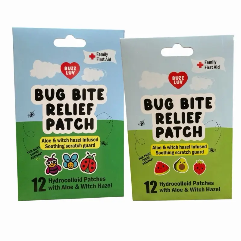 2-12 ct Bug Bite Relief Patches with aloe & witch hazel infused soothing scratch guard total 24 patches