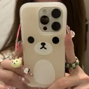 Phone case Cover Protective suitable for iPhone | Cartoon Bear | Same Bear Pendant | Gift | Phone Case 11 12 13 14 15 16 17 Pro Max Accessories