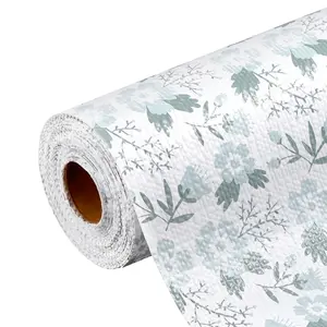 VEVOR Drawer and Shelf Liner for Kitchen Cabinet,  Non-Adhesive Non-Slip Thick Refrigerator Liners, Waterproof Shelf Paper, Cupboard Bathroom Drawer Mats, PVC Fridge Lining for Shelves, Floral, 23 FT