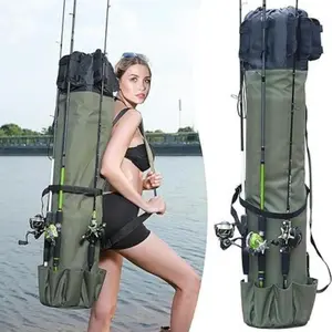 Portable Fishing Rod Bag, Multifunctional Fishing Tool Storage Bag, Outdoor Fishing Accessories for Fly Fishing, Single Camping, Picnic