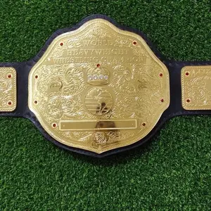 Big Gold Heavyweight Championship zinc Belt Wrestling Replica Adult 4MM Brass with  belt bag