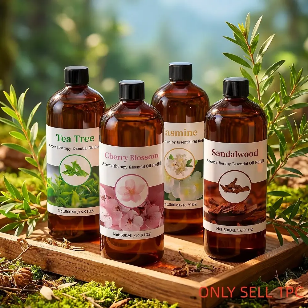 500ML High-Quality Rosemary Essential Oil Refill, Alcohol-Free, Home Fragrance, Home Fragrance Products, for Diffusers, Humidifiers, Car Fragrance, Air Freshener, Perfect Gift