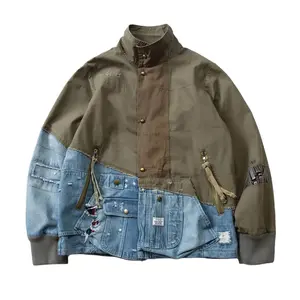 Denim Cargo Patchwork Jacket