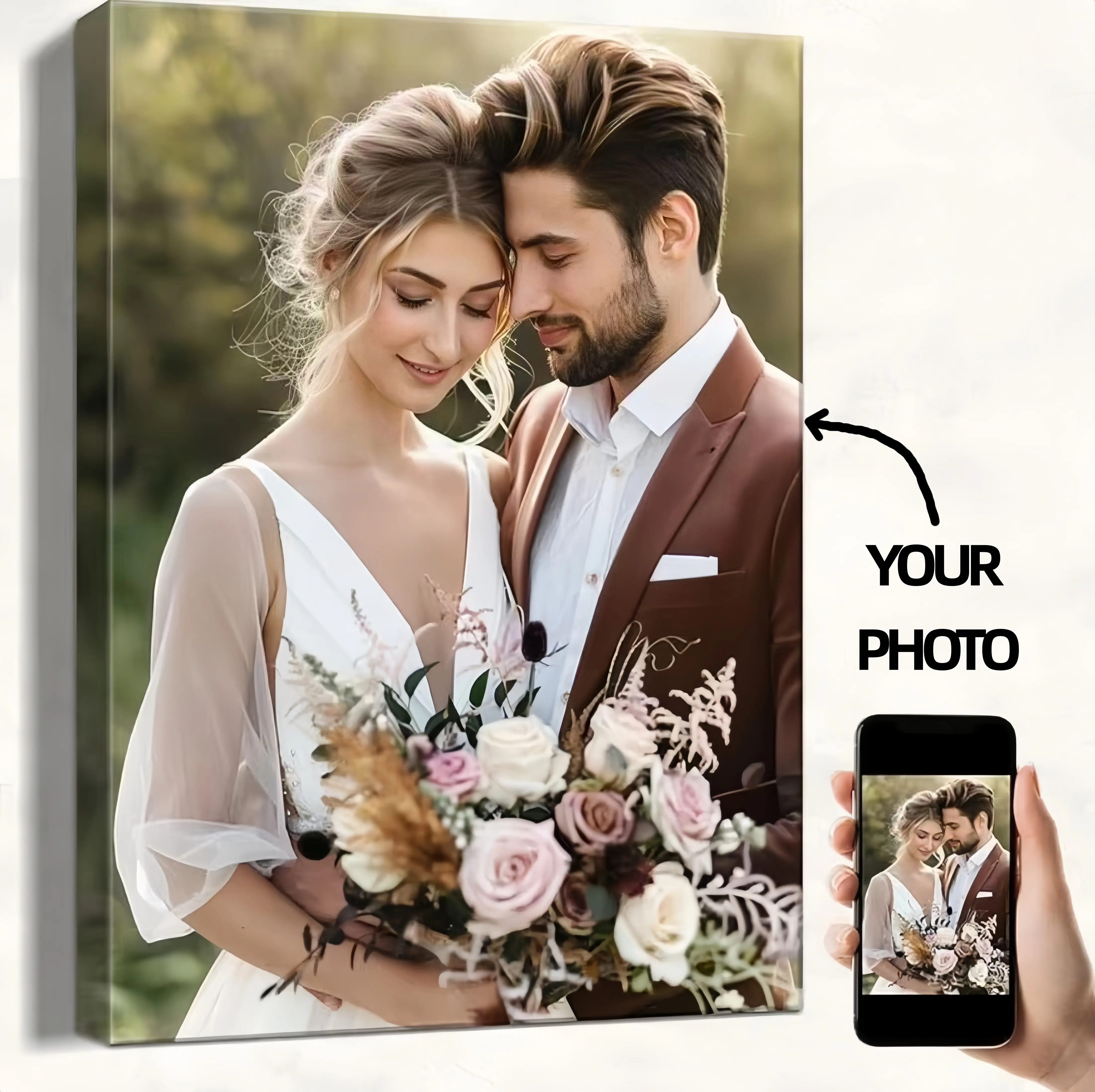 Custom Decorated Photo Prints with Frame - Personalized Wall Decor Artwork Prints, Customizable Home Gift Souvenir for Special Occasions, Order-Ready Home Supplies