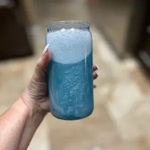 Beach snow globe tumbler/ soda snow globe tumbler