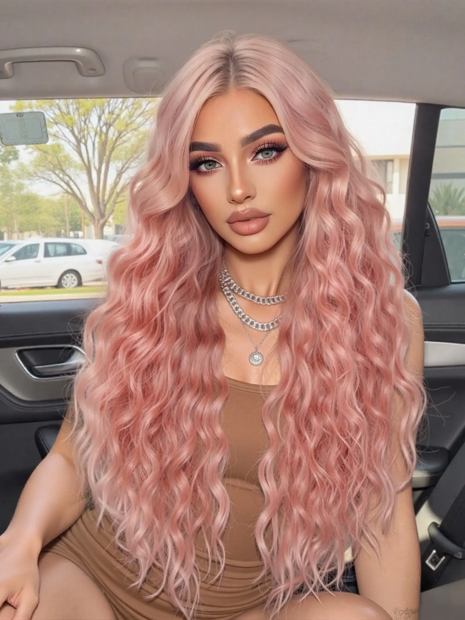 Women's Halloween Costume Wig, Long Curly Hair, Perfect for Cosplay & Theme Parties, Ideal for All Seasons, Festive Accessory, Synthetic Curly Hair, Curly Texture, Long Length, Cosplay Ready, Synthetic Curly Wigs