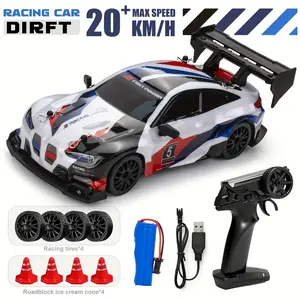 1:24 Scale Remote Control Drift Racing Car, RC Drift Car with LED Lights, High Speed RC, Rc Controlled, Rechargeable, Multi-Player Battle Toy, Unisex, Ages 8+, for Indoor & Outdoor Play, RC Cars, RC Model Car, RC Vehicle