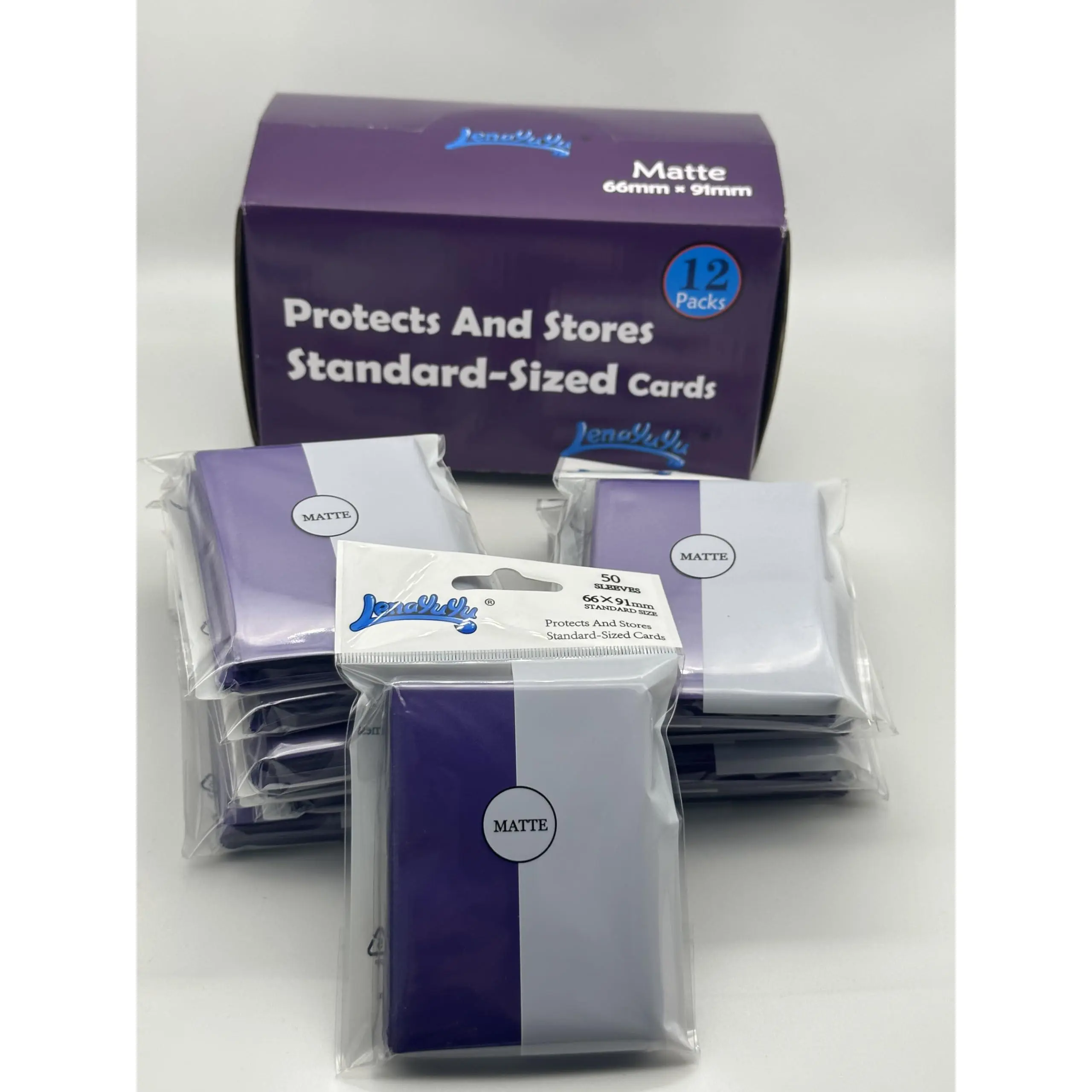 Lenayuyu 1 Box of 600 Counts -12packs Purple Color Double Matte Standard Card Sleeves Toploaders for Trading Cards, Collectable Gaming Cards, MTG Cards, L5R, TCG, Baseball, Rugby, Football Card - TikTok Shop Lenayuyu 1 Box of 600 Counts -12packs Purple Color Double Matte Standard Card Sleeves Toploaders for Trading Cards, Collectable Gaming Cards, MTG Cards, L5R, TCG, Baseball, Rugby, Football Card - TikTok Shop