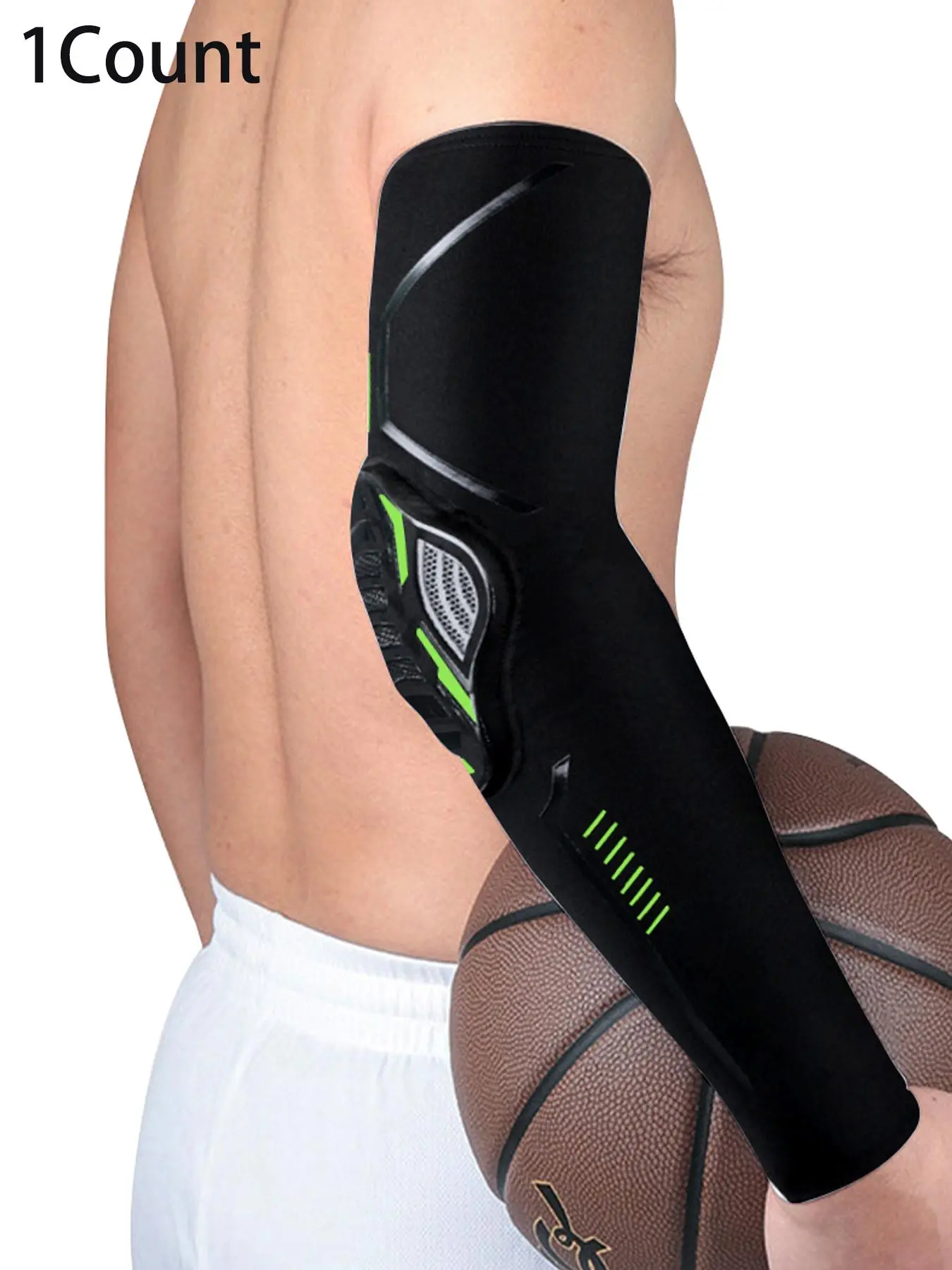 Men's Elbow Support Sleeve, Breathable Elbow Brace, Elbow Guard, Sports Elbow Protector for Basketball, Football, Cycling, Running, Gym, Workout, Elbow Wraps, Elbow Wraps for Weightlifting, Elbow Sleeves