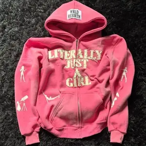 American  hip-hop letter 3D printed hoodie personality street men and women loose zipper cardigan top Menswear Sweatshirts