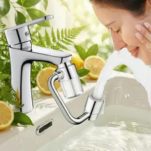 Rotatable Faucet Aerator Extension Cartridges 1440° Reduce Chlorine for Bathroom Kitchen Skin Face Eye Wash 2-Mode Swivel Aerator for Enhanced Washing Experience Thanksgiving decor Black Friday Cyber Monday Christmas gifts