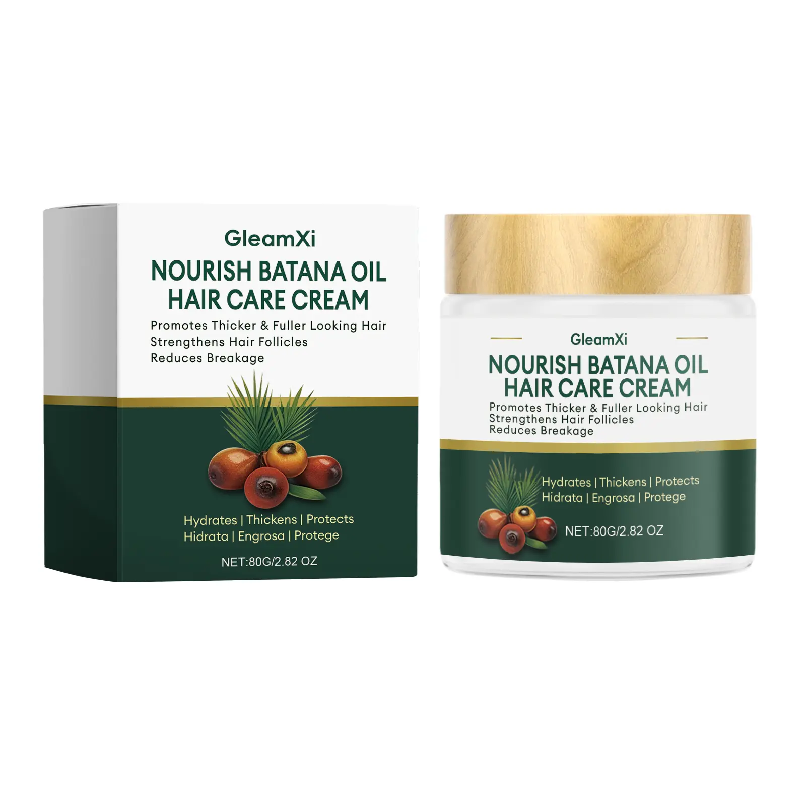 GleamXi Batana Oil Hair Cream Is Gentle And Smooth, Providing Hair Care And Moisturizing. Apply It Daily