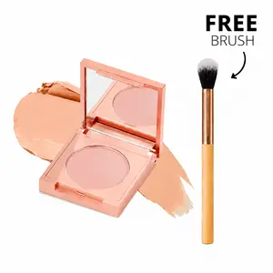 Undereye Corrector Colored Clay CC Concealer, Equipped with Matching Brush, Brightens Facial Tone and Conceals Imperfections