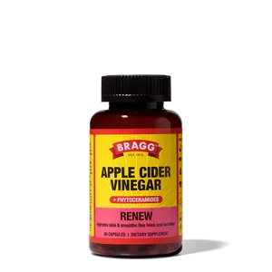 Bragg Renew Apple Cider Vinegar Capsules with Phytoceramides - 90 Capsules - Maintains Healthy Skin and Promotes Hydration