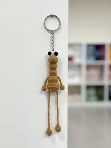 Marcus the Worm Keychain Crochet | Marcus the Worm Crochet Keychain Gift, Keyring Crochet Gift, DIY Key Chain, Custom Crochet Keyring Gift