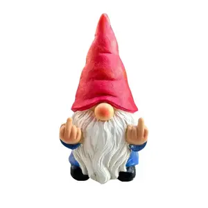 Gnome Statue, Naughty Garden Gnome Statue Decoration,Funny Garden Gnome for Outdoor Or Home Decor,Collectible Room Decor, Garden Sculptures & Statues, Garden Accessories