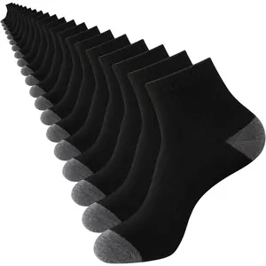 20 Pairs Ankle Socks Men - Mens Socks Size 10-13 Crew Quarter Sock in Bulk