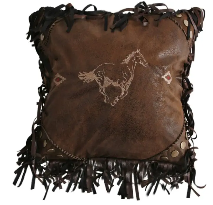 Embroidered Horse pillow