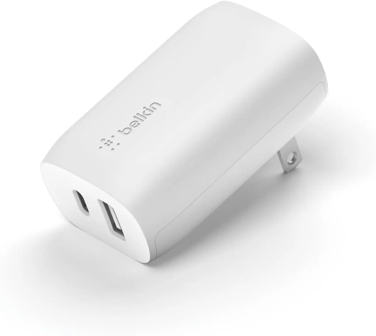 Belkin Dual-Port Electronic Mobile Wall Charger with PPS Support, Wall Plug, and USB-C to Lightning Cable