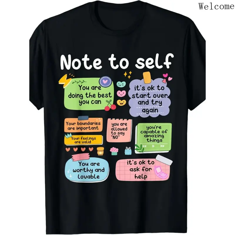 Unisex Short-Sleeve T-Shirt - Soft Fabric, Colorful Positive Affirmations, Casual Fit, Mental Health Sports Top, All-Season Self-Care Apparel, Ideal Self-Love Gift