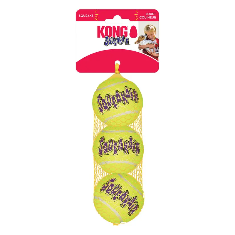 SqueakAir Dog Tennis Balls, Medium, 3 Pack SqueakAir Dog Tennis Balls, Medium, 3 Pack