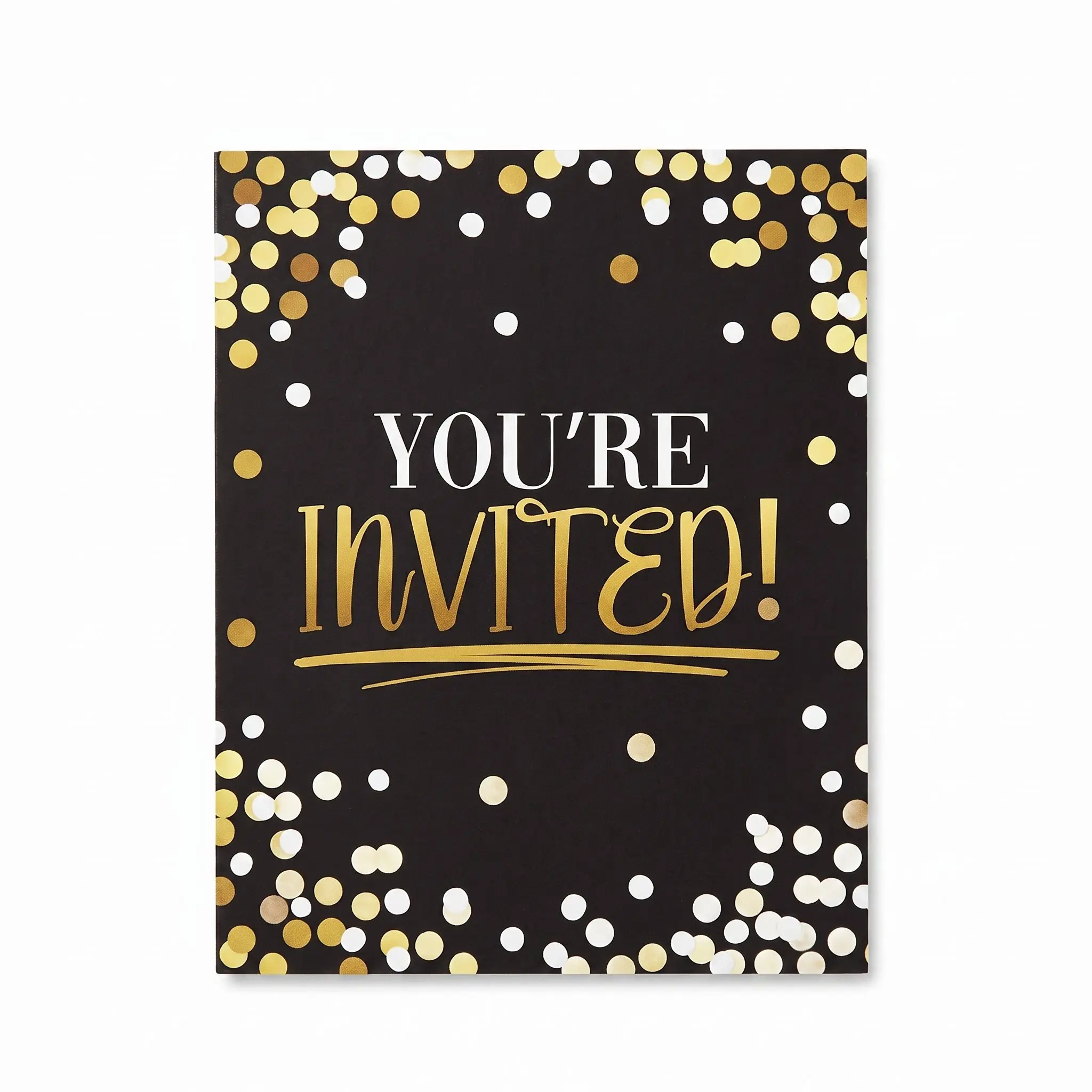 Black and Gold Birthday Invitation Cards