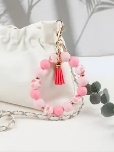 Sweet Cool Beaded, Soft, Various Design Details, Hangs Keys and Bags, Versatile Gift for Friends, Teacher's Day, Holidays, Beaded Tassel Keychain Bag Pendant