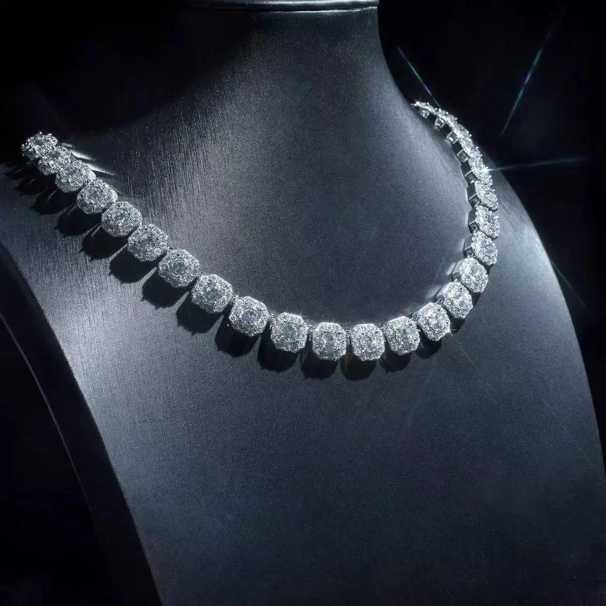 2141 Trap Star Bling Jewelry Necklace - Fully Paved Sparkle Design, Heavy-Duty Vibe for Streetwear Enthusiasts, Chain Necklace, Glitter