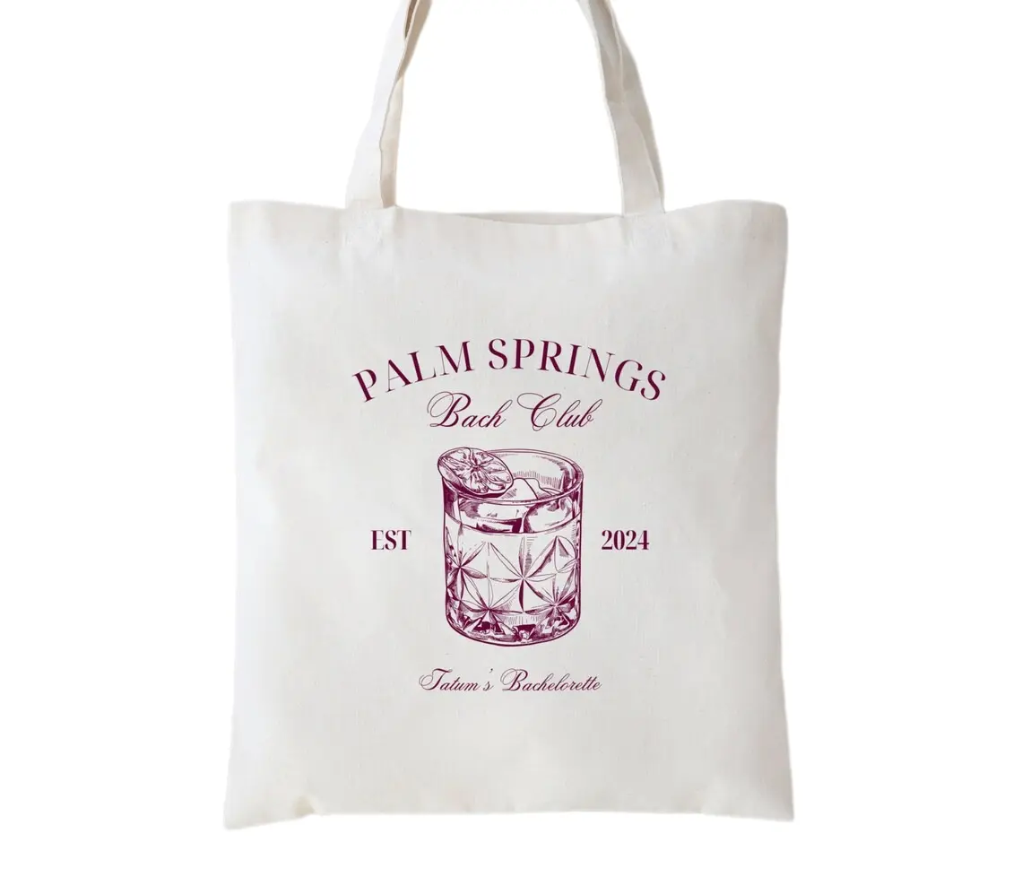 Custom Club Bachelorette Canvas Tote Bag, Bridesmaid Tote Bag, Bachelorette Party Favors Tote Bag, Bachelorette Totes Club, Club Bachelorette Bridesmaid Favors Tote Bag Custom Design Color