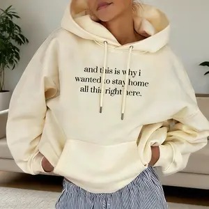 Women's Stay Home Vibes Hoodie, Funny Introvert Quote, Comfy Sarcastic Design