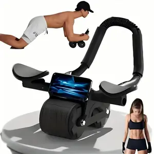 Abdominal muscle trainer, automatic rebound abdominal wheel, abdominal wheel with elbow support, abdominal muscle training equipment, abdominal wheel roller for core exercises