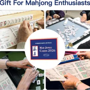 National mAh Jongg League Mahjong Standard Size Cards, Four-Pack Bundle, Official Hands and Rules for American Mahjong