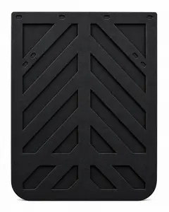 Black Semi Truck and Trailer Mud Flaps - Chevron 24" x 30" Heavy Duty Rubber Set of 2