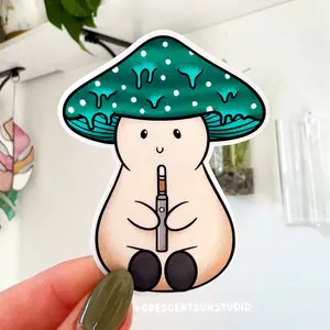 Penjamin Mushroom Sticker | Cute Vinyl Sticker for Laptop, Journal, Tablet, Water Bottle