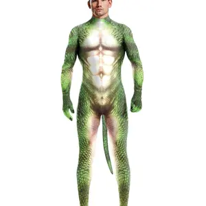 Cosplay Zentai Bodysuit 3D Printed Spattered with Printing Ink and Ray Flows Long-Sleeved Party Catsuit Costume