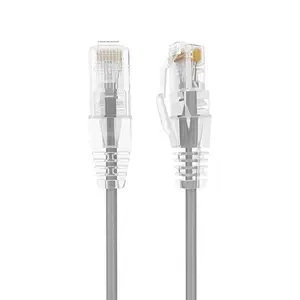 6ft Slim Cat6a 28AWG UTP Ethernet Network Patch Cable, Gray