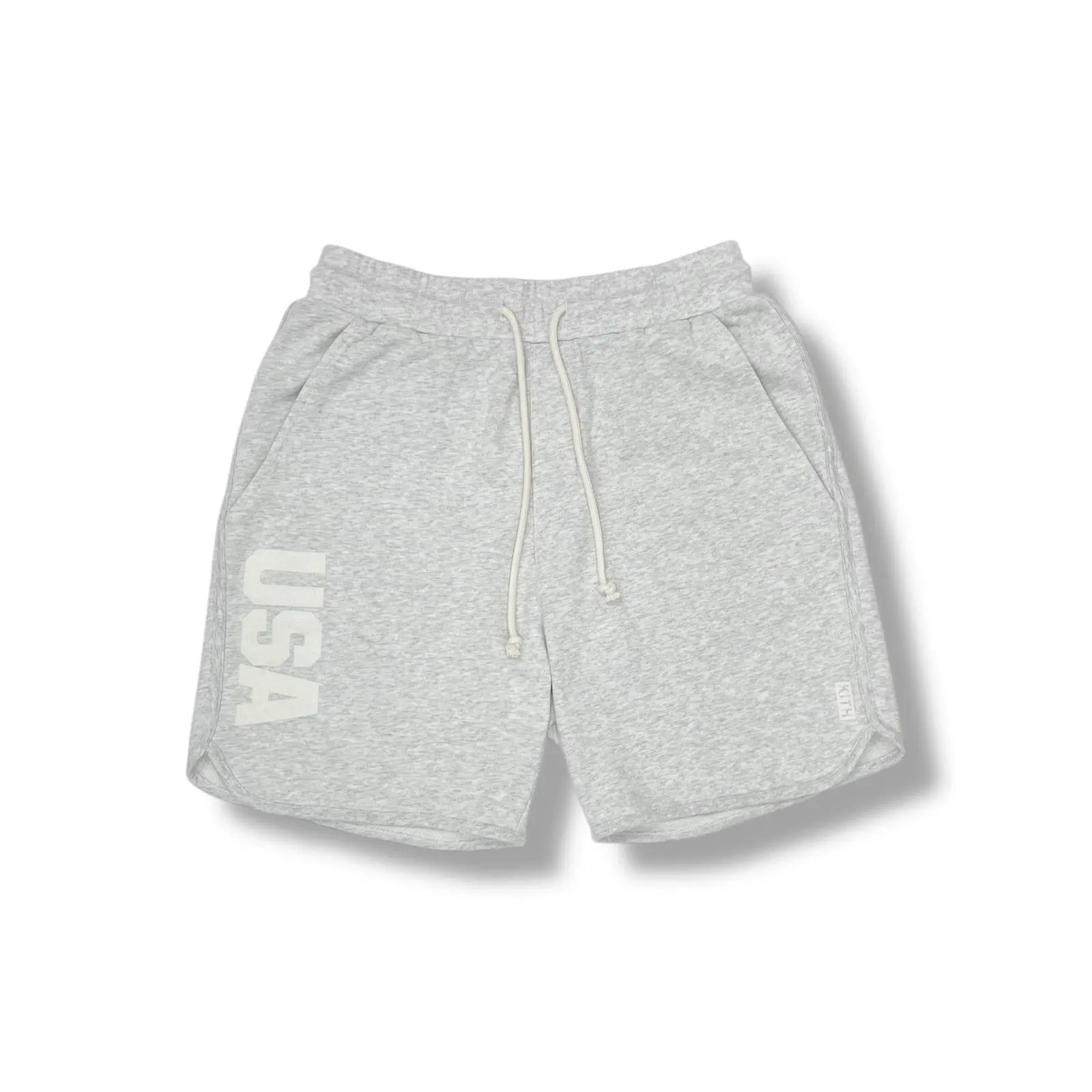 KITH- Team USA 5 Rings Jordan Short Olympics Heather Grey Cotton Menswear