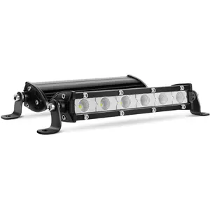 Nilight 2PCS 7-Inch 18W Power Ultra-Slim Single Row LED Flood Light Bar, LED Car Lights for Offroad Compatible 4x4 Jeeps, Trucks Led Backlights