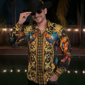Gallero Rhinestone Long Sleeve Shirt (Slimfit)