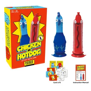 Funny Chicken Vs Hotdog, Interactive Christmas Family Fun, Must-Play for All Ages, Perfect for Holiday Gatherings, Party Table Game