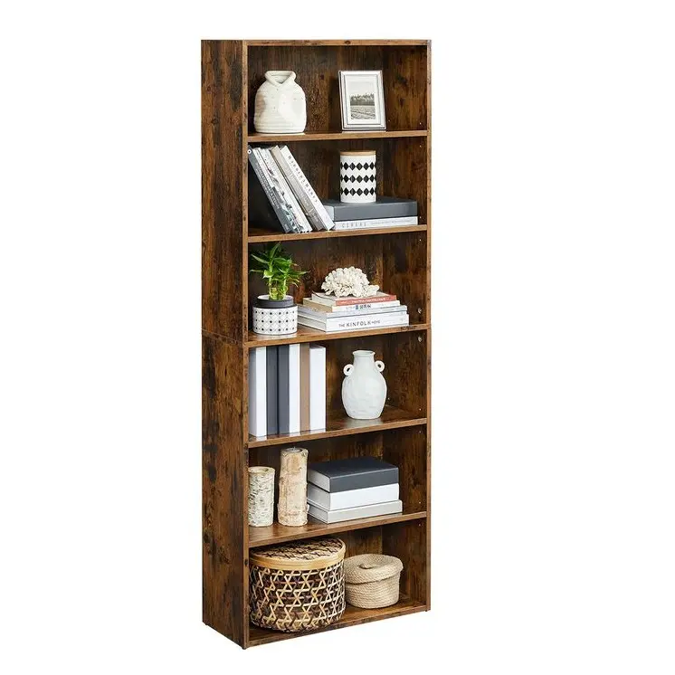 VASAGLE CUSTOS Collection Multifunctional Indoor Bookshelf Rack, 6-Tier DIY Open Storage Unit, 9.4x23.6x63.3 Inches, for Living Room, Home Office, Home Library