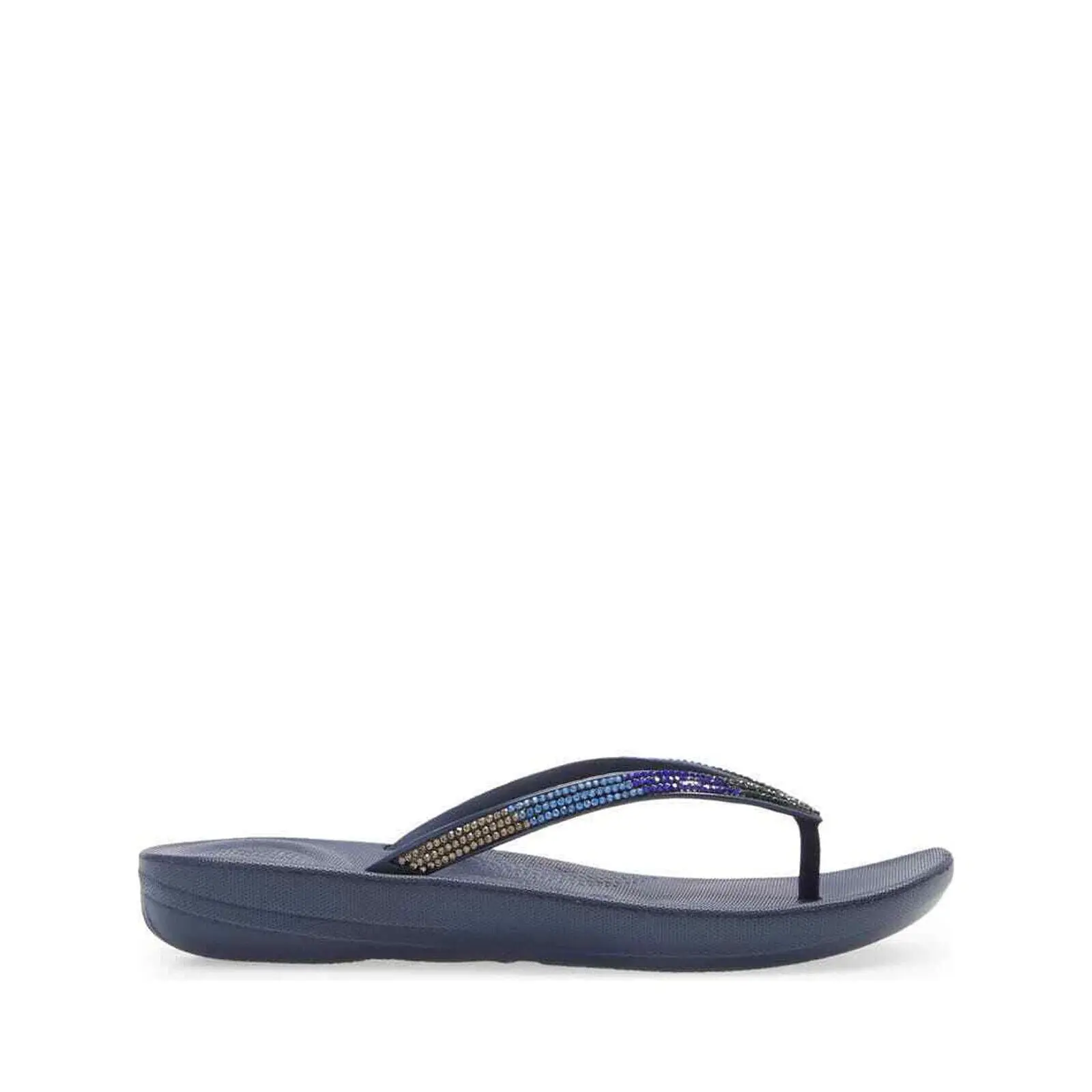 FitFlop Iqushion Ombre Sparkle Flip Flops in Midnight Navy | Women's