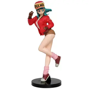 7.87In/26Cm Anime Figure Bulma Action Figures Pvc Statue Model Collection Desk Decora Doll Gifts Figurine Doll Bandai