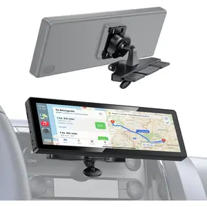 CD Slot Mount for CarPlay Screen 360° Rotation Tool-Free Installation Sturdy and Secure Compatible with in-Car Monitors CD Slot CarPlay Mount