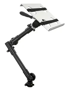 Mount-It! Car Laptop Mount – Portable & Adjustable Stand with 360° Swivel, Velcro Straps, and Secure Vehicle Installation | Rotating Computer Stand for Cars & Trucks