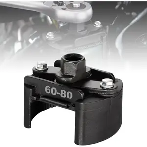 Adjustable Oil Filter Wrench Universal Oil Filter Removal Tool 1/2'' Drive Cap Style  New Update Oil Filter Tool Perfect Fits Small Medium-sized Spin-on Oil Filters (60mm-80mm)