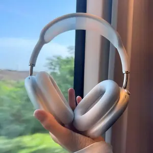 For Original Airpods max magnetic earcups, Bluetooth headset wireless sports band button compatible with iOS and Android, suitable for walking and listening to music hd mic built-in