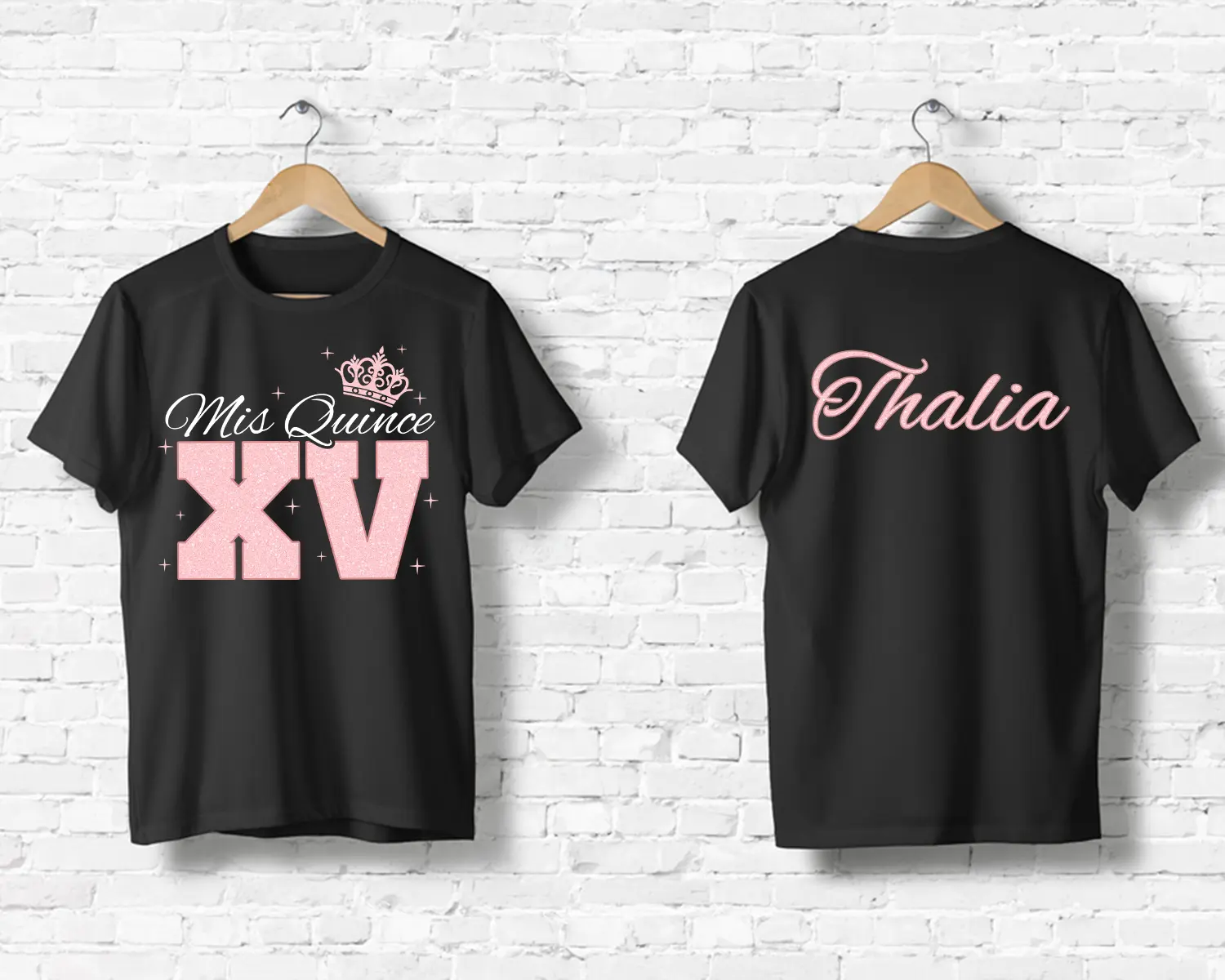 Mis Quince Mis XV Quinceañera Mis Quince Squad Birthday 15th Mis 15 Matching for Birthday T-Shirt Classic Cotton