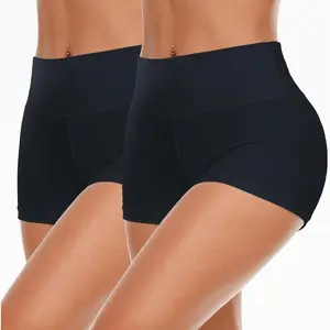 2 Pack 3" Spandex Biker Shorts Women-Soft Booty Short High   Control Volleyball Workout Yoga Leggings