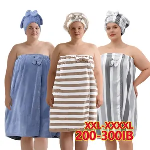 2 Piece Set 80x210 Cm Large Bathrobe + Shower Cap, Fits Xxxl-Xxxxl, Home and Travel Use, Sweat Steam Release, 31.4x82.6 Inches